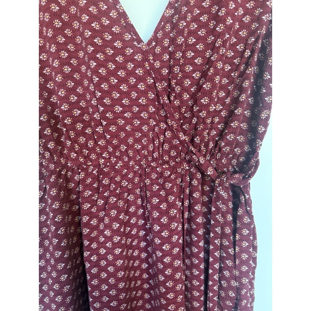 Boho Red Floral Long Dress Size Small Cottagecore  Romantic  Band Of Gypsies - Picture 7 of 10